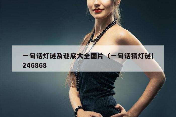 一句话灯谜及谜底大全图片（一句话猜灯谜）246868